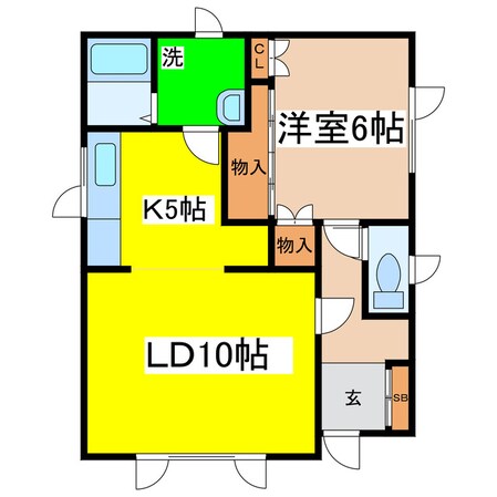 白糠町西１条北１－１－３４テラスハウスの物件間取画像